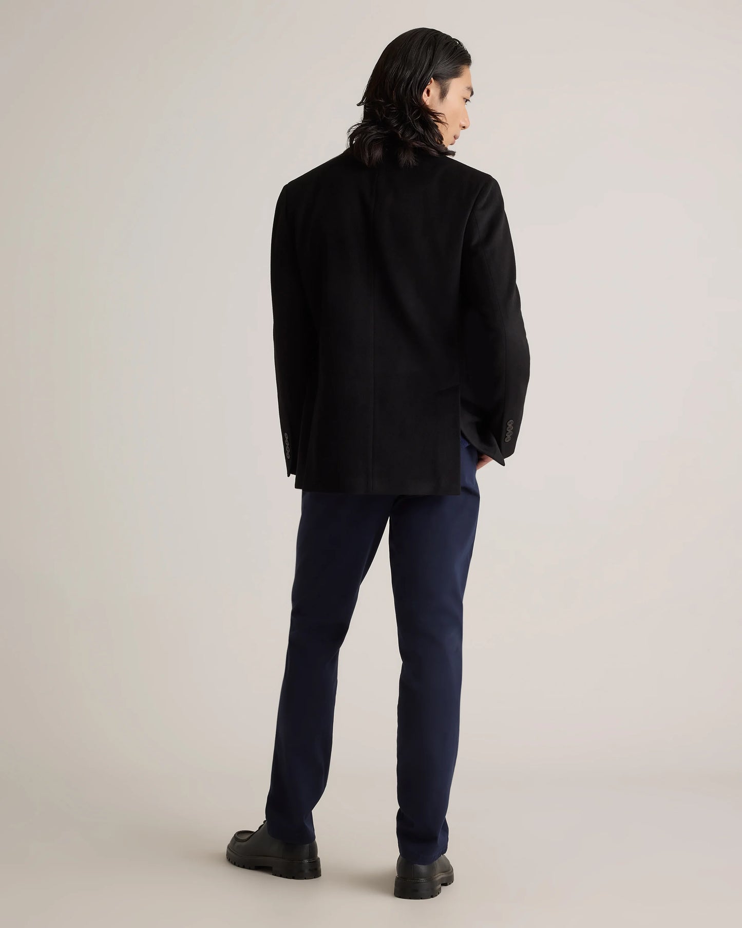 100% Mongolian Cashmere Blazer - S / Heather Graphite