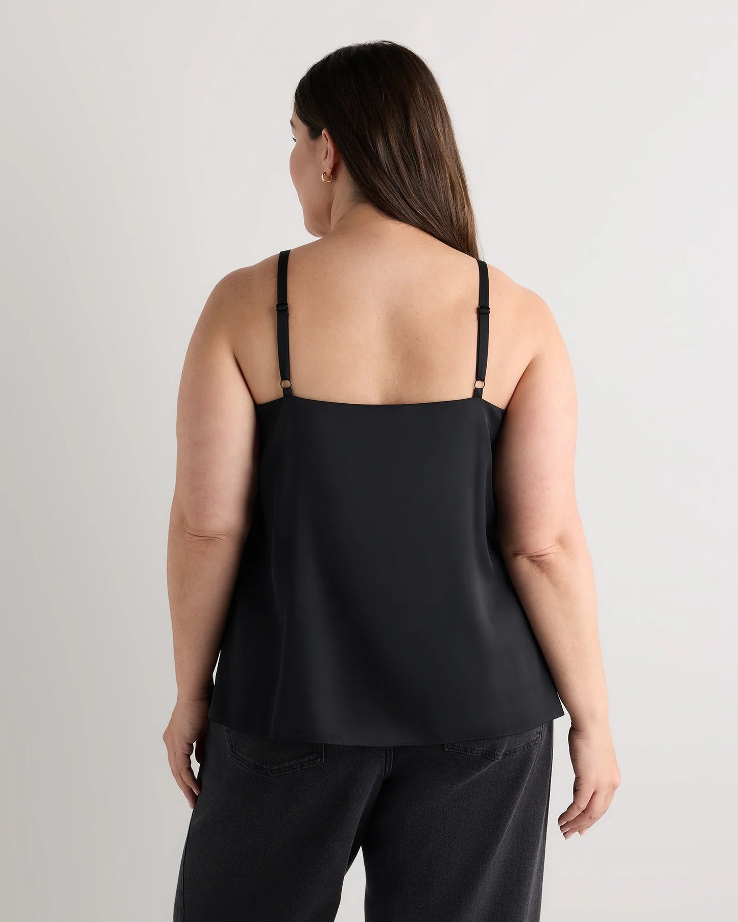Washable Stretch Silk V-Neck Cami - 1X / Vintage Pink