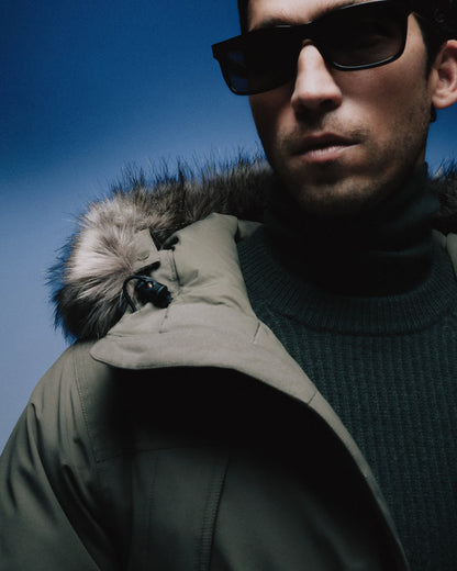 Responsible Down Hooded Parka - S / Storm Blue