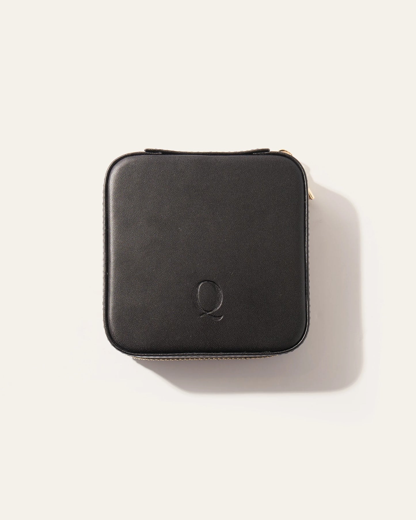 Leather Jewelry Travel Case - One Size / Black