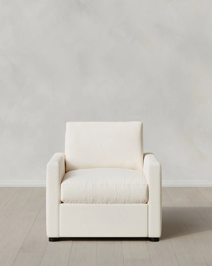 Brennan Accent Chair in Performance Chenille Linen Blend - One Size / Sorrell