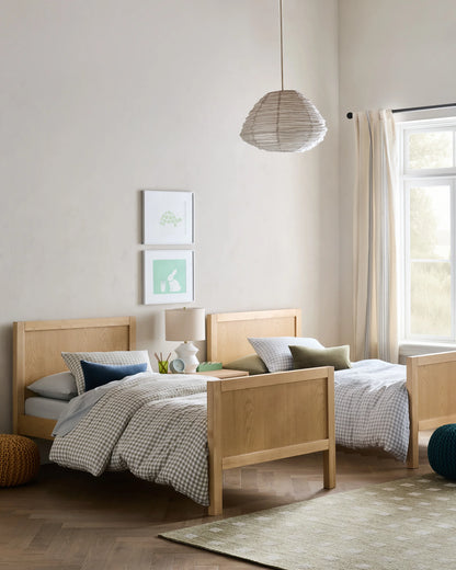 Natural Wood Twin over Twin Convertible Bunk Bed - One Size / Natural Wood