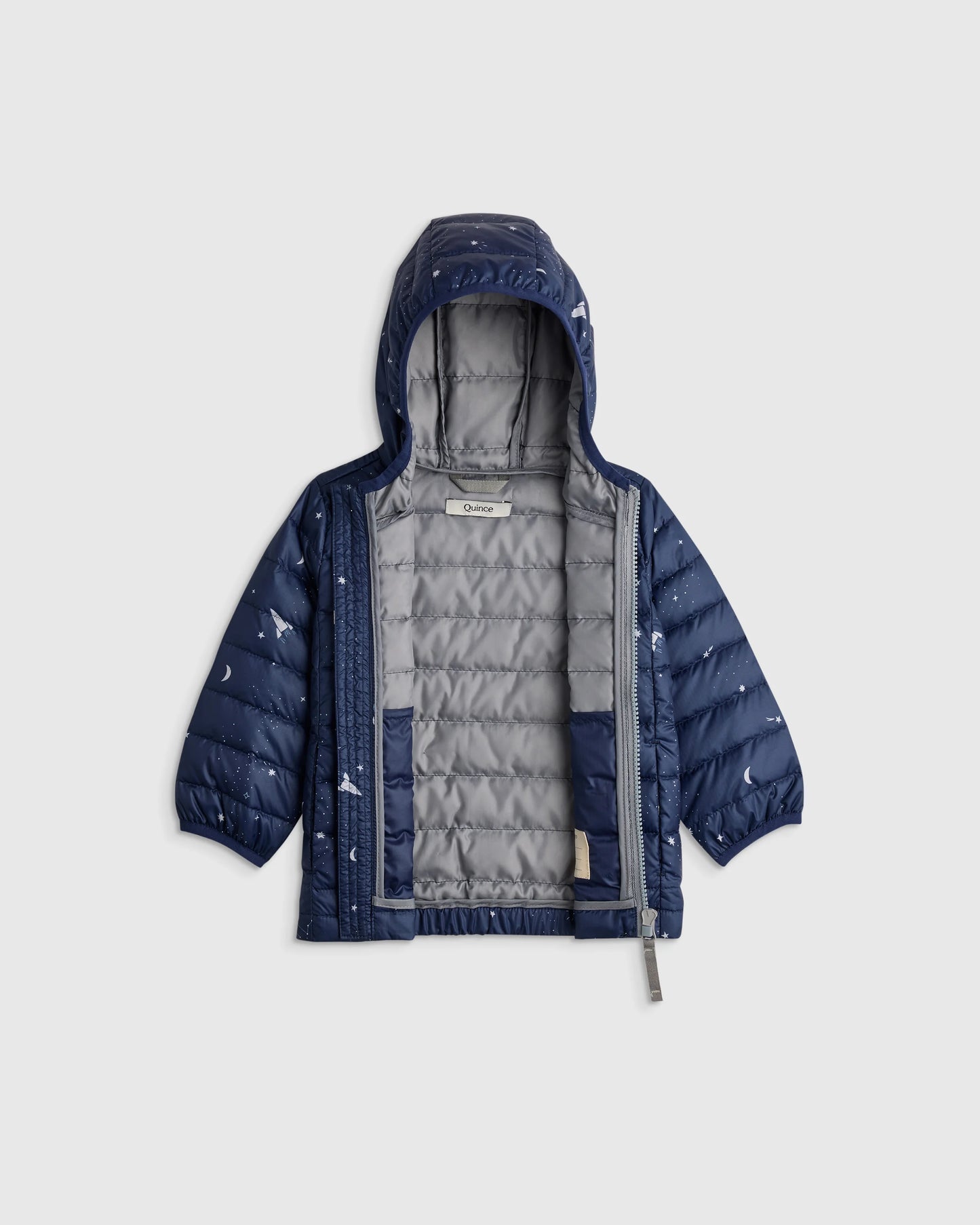 Lightweight Down Hooded Puffer Jacket - 12-18M / Blue Moon