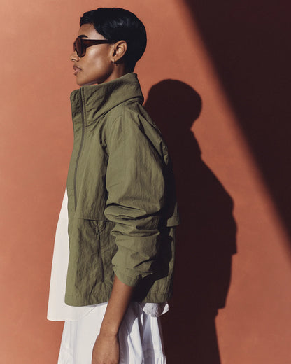Water Repellent Windbreaker Jacket - XS / Praline