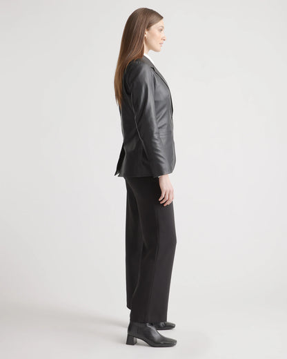 100% Leather Blazer - XS / Rich Brown
