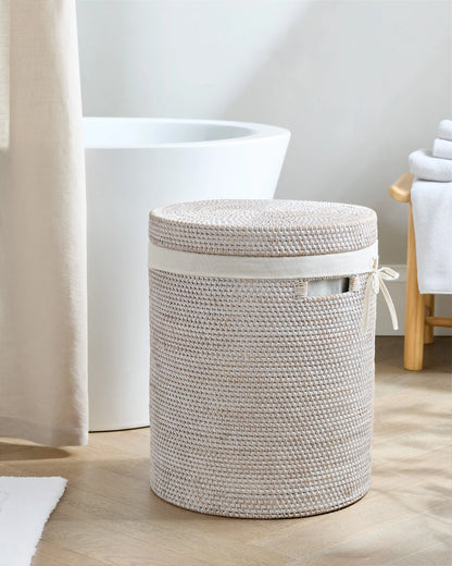 Handwoven Rattan Hamper - One Size / Natural