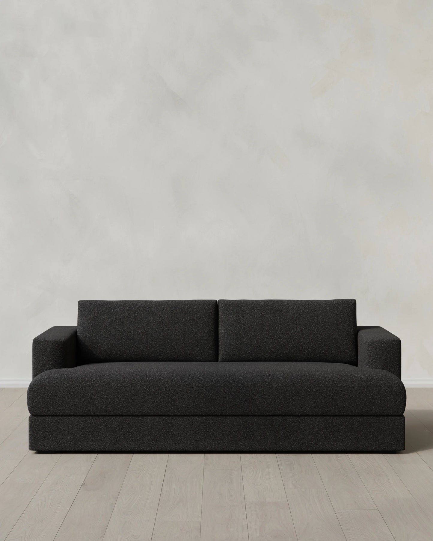 Sierra Curved Arm Sofa in Performance Boucle - 7ft / Linen