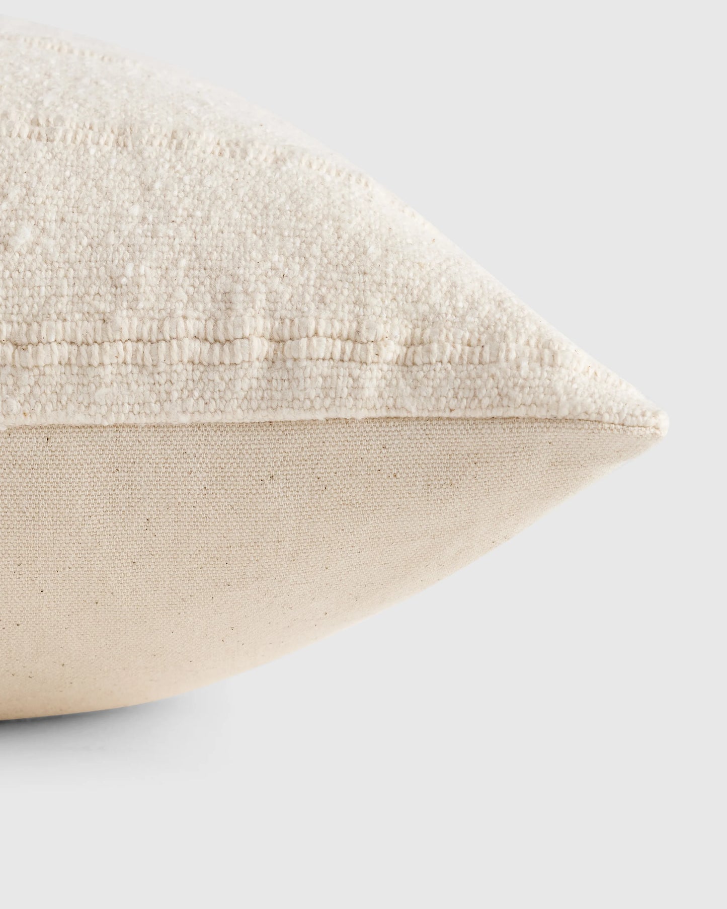 Textured Striped Cotton Pillow Cover - 20x20 / Natural