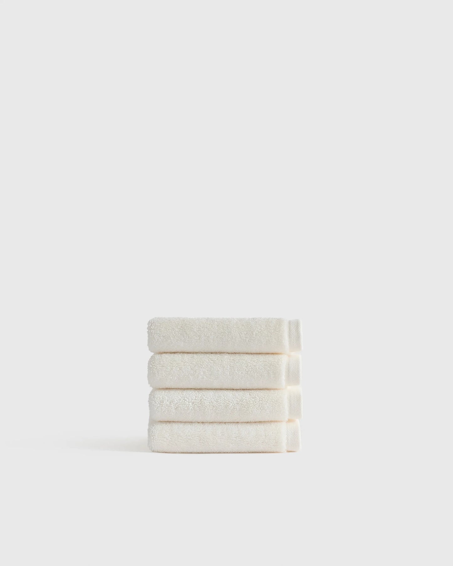 Plush Organic Turkish Cotton Washcloth (Set of 4) - One Size / White