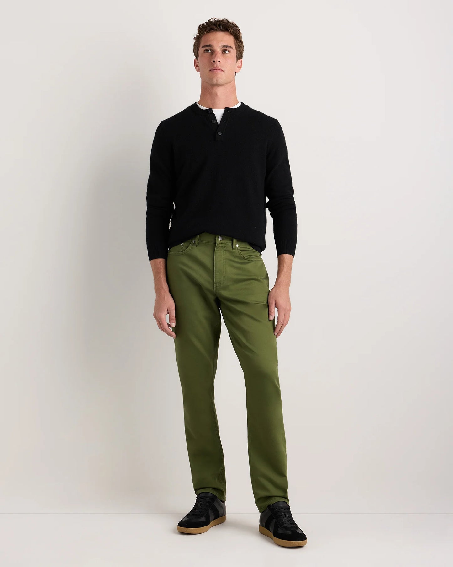 Comfort Stretch Traveler 5-Pocket Pants - Athletic Tapered - 30X30 / Chive