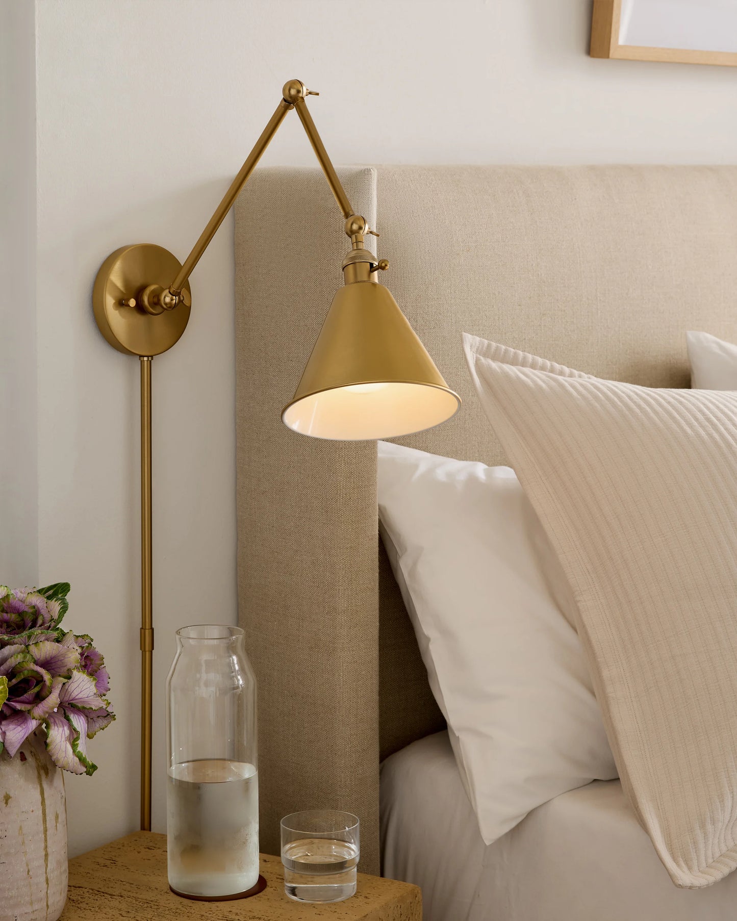 Articulating Double Arm Steel Wall Sconce - One Size / Silver