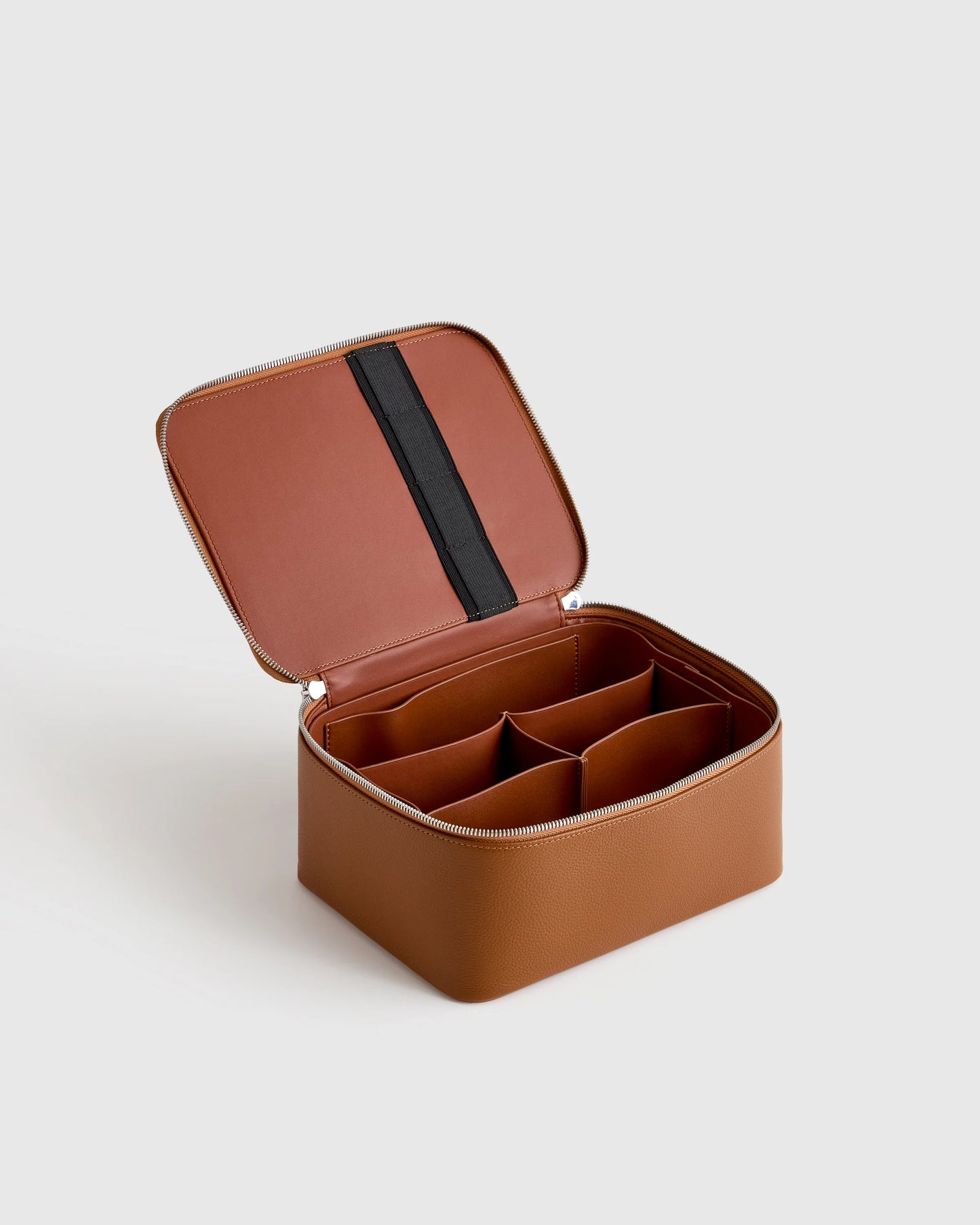 Italian Leather Travel Cosmetic Case - One Size / Garnet Red
