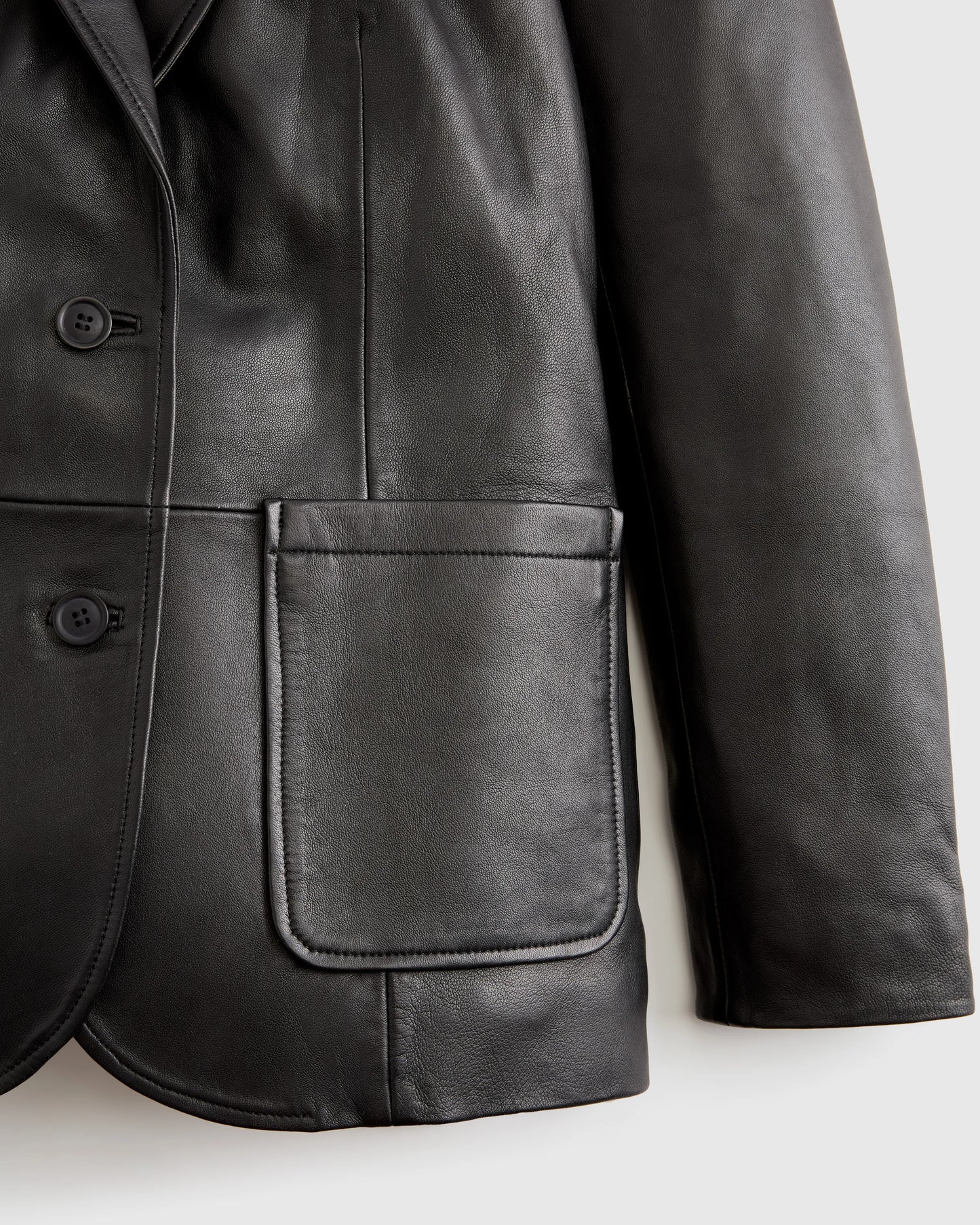 100% Leather Blazer - XS / Rich Brown