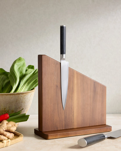 Magnetic Knife Block - One Size / Walnut
