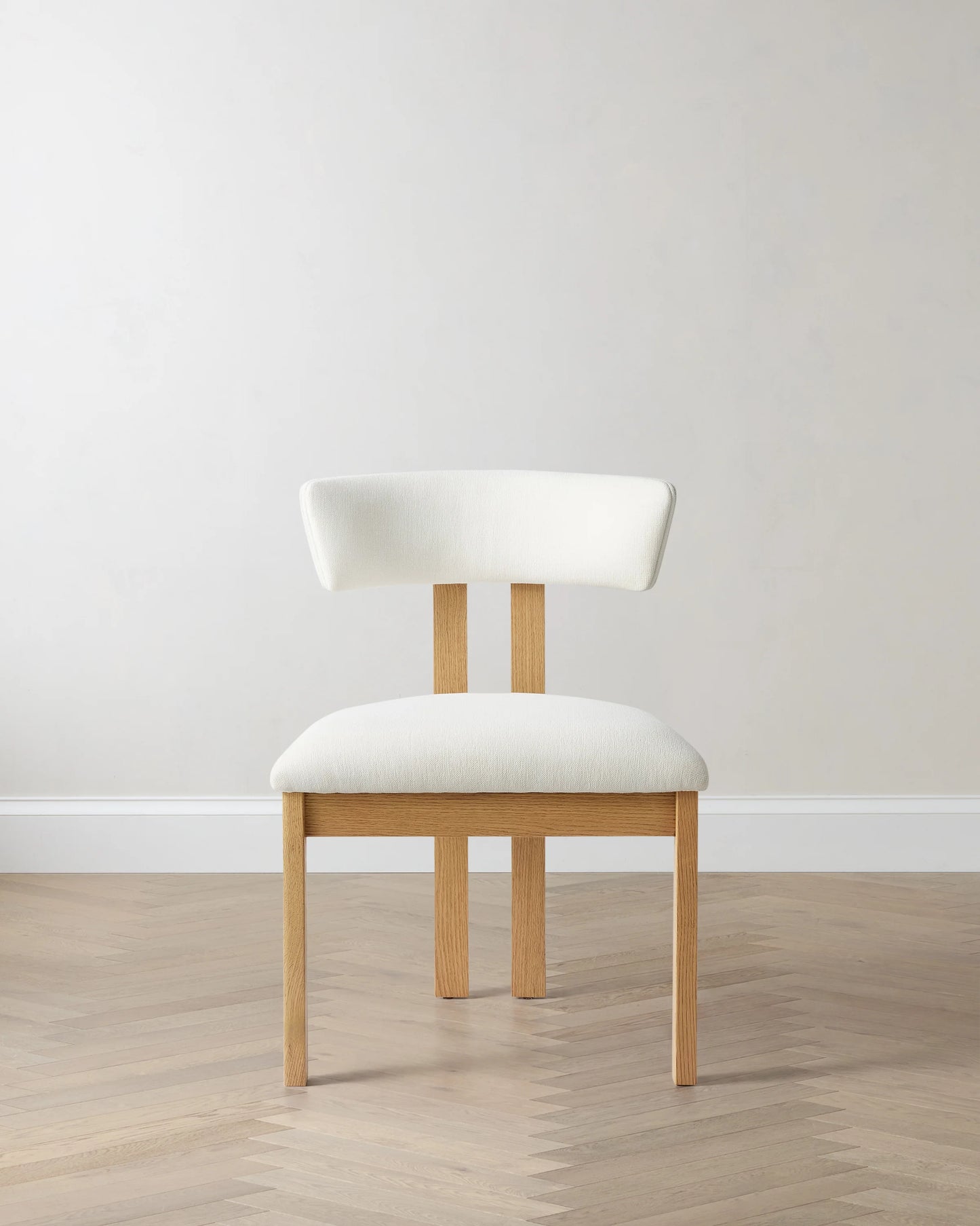 Solid Wood and Performance Fabric Dining Chair (Set of 2) - Set of 2 / Ivory/Natural