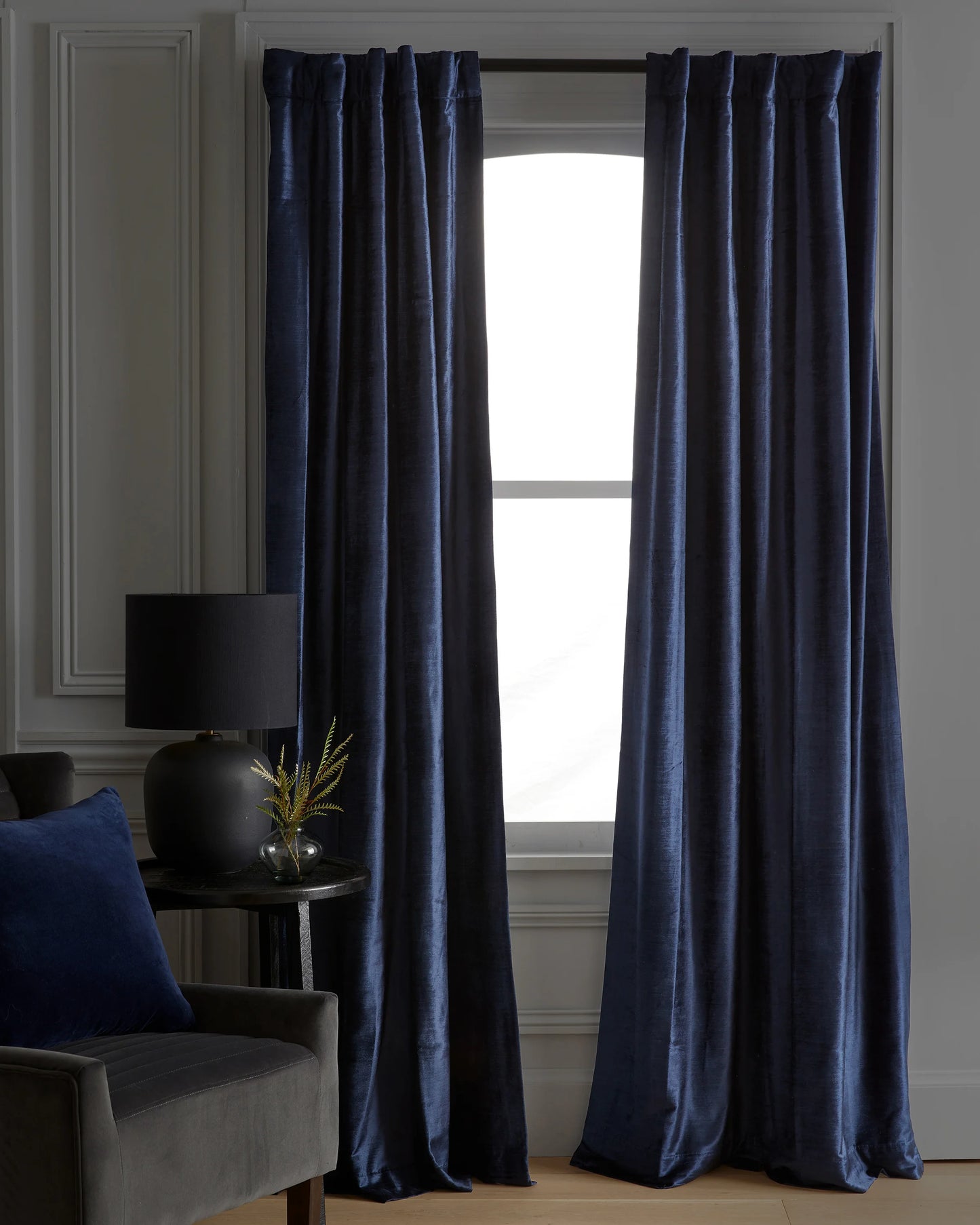 Luster Velvet True Blackout Curtain - Single Panel - 48x84 / Champagne