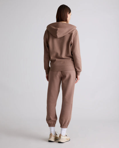 Organic Heavyweight Fleece Full Zip Hoodie - XS / Taupe