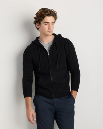 Mongolian Cashmere Full-Zip Hoodie - S / Teak