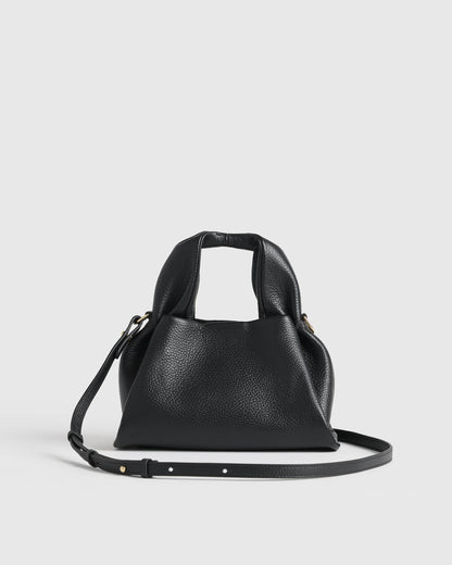 Italian Leather Trapeze Crossbody - One Size / Moonstone Blue
