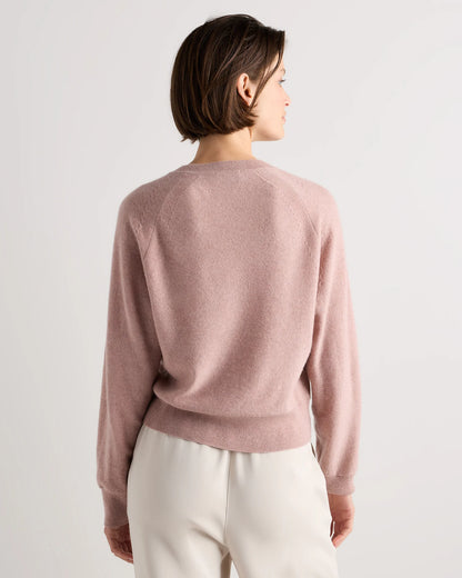 Mongolian Cashmere Dolman Sleeve Henley Sweater - XS / Oatmeal