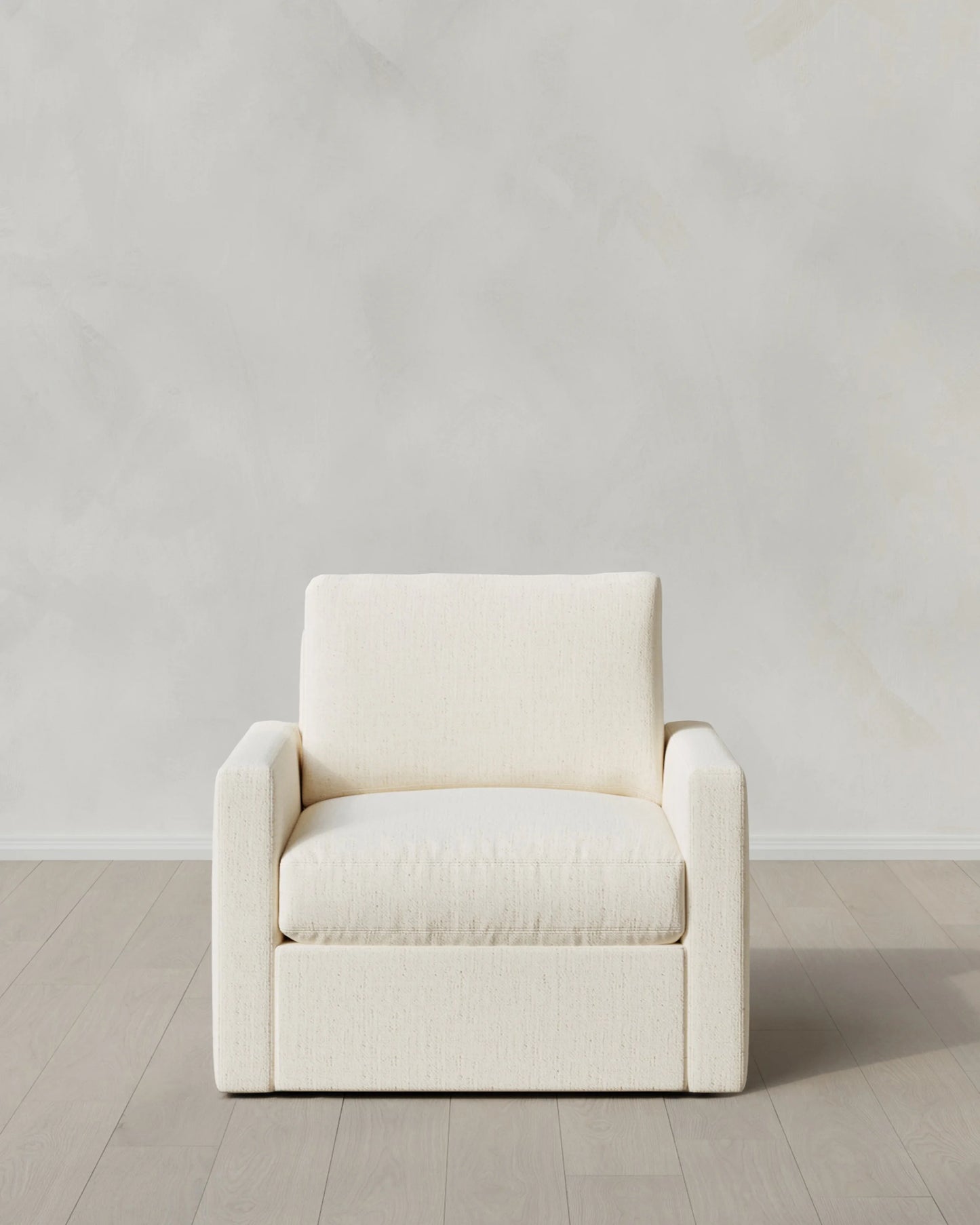 Brennan Swivel Chair in Performance Chenille Linen Blend - 32" / Slate