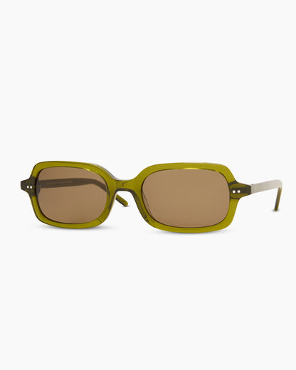 Santiago Polarized Acetate Sunglasses - One Size / Fawn Tortoise with Green lens