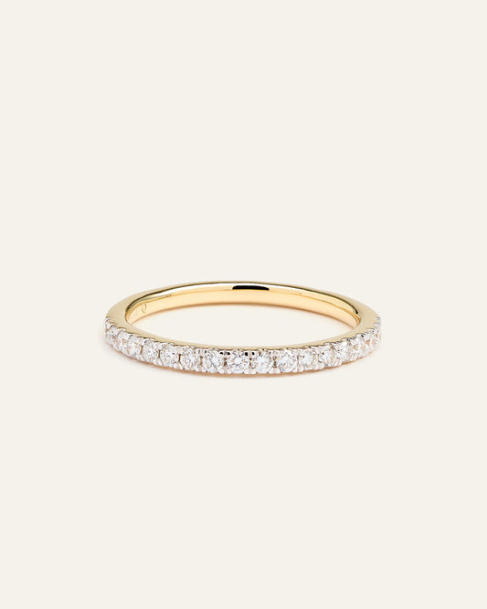 Lab Grown Diamond Pave Band - 4 / Yellow Gold