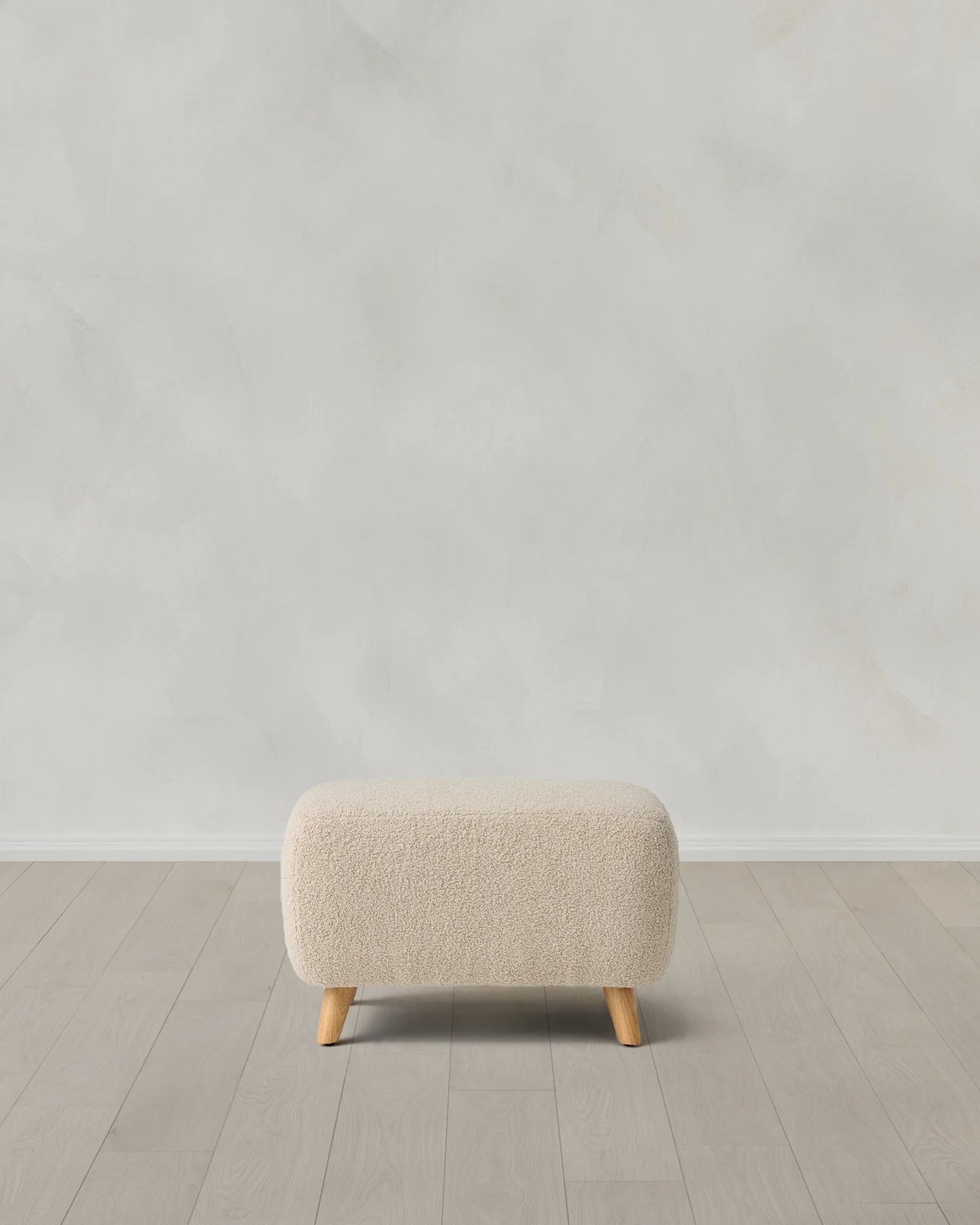 Teddy Boucle Petite Ottoman - One Size / Oatmeal
