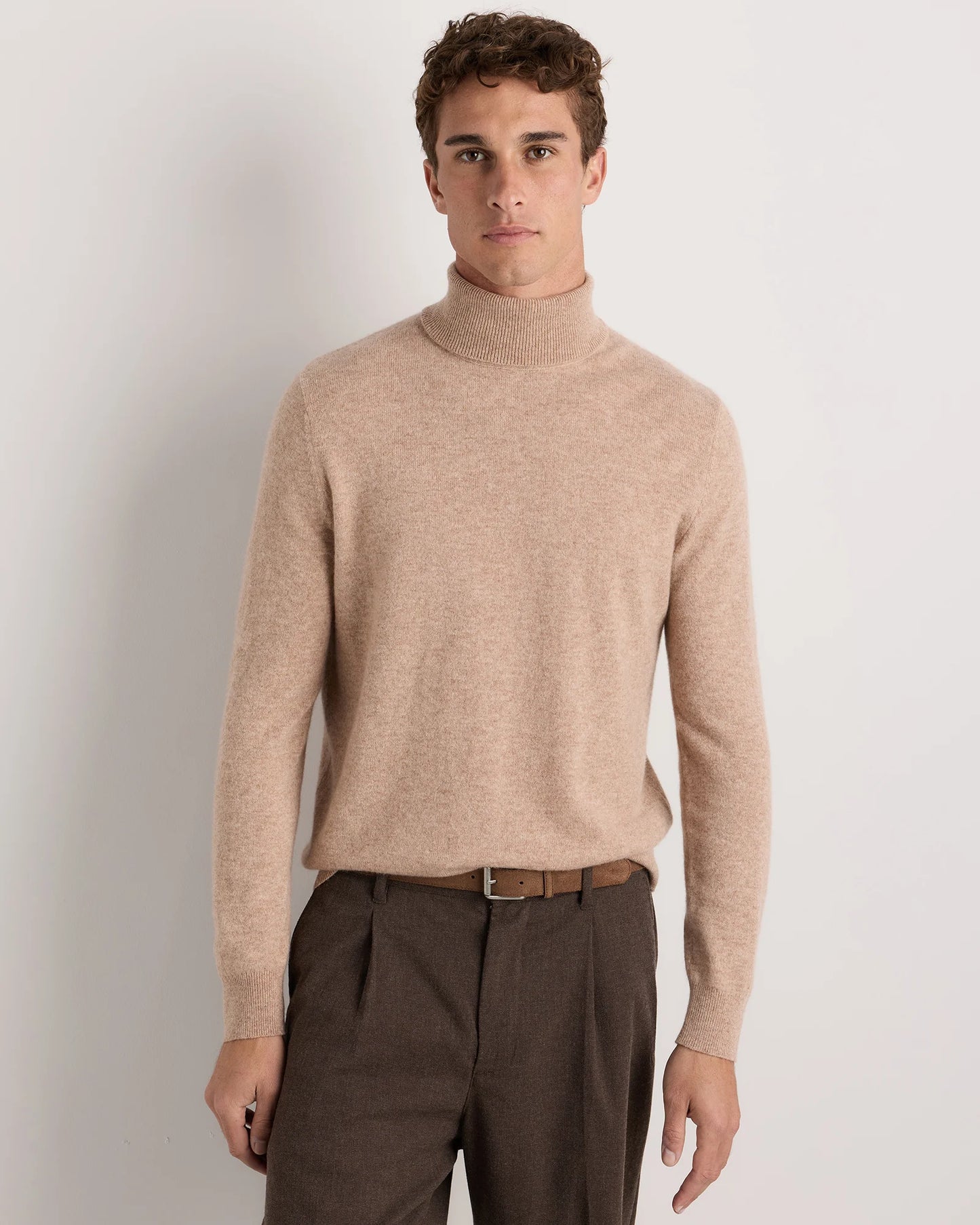 Mongolian Cashmere Turtleneck Sweater - S / Black