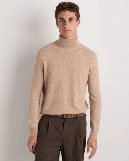 Mongolian Cashmere Turtleneck Sweater - S / Black