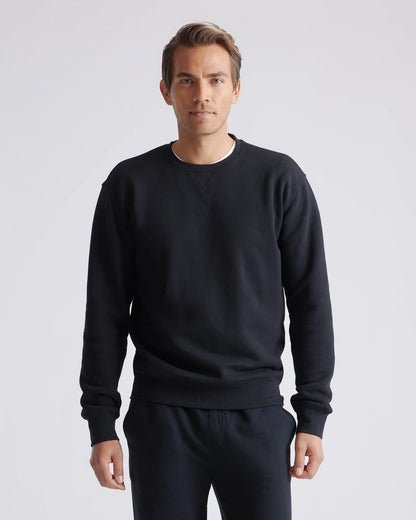 Organic Heavyweight Fleece Crew - S / Heather Grey