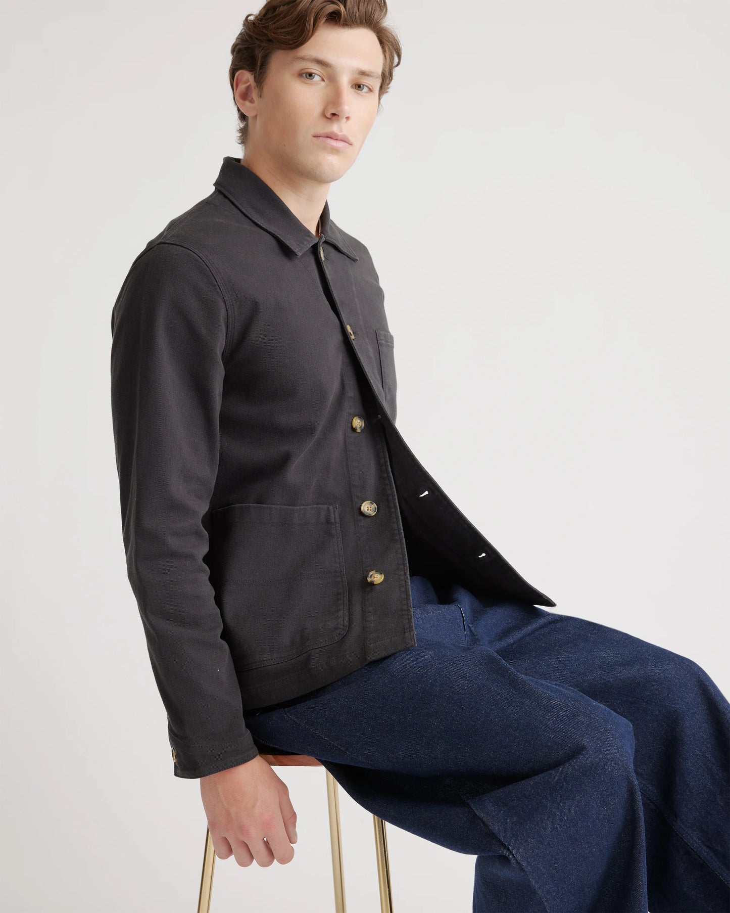 Organic Comfort Stretch Chore Jacket - XS / Vanilla