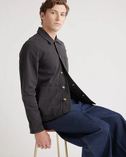 Organic Comfort Stretch Chore Jacket - XS / Vanilla