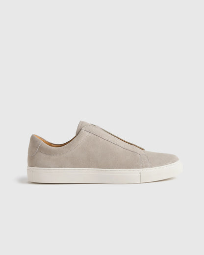 Italian Suede Tailored Sneaker - 7 / Fog