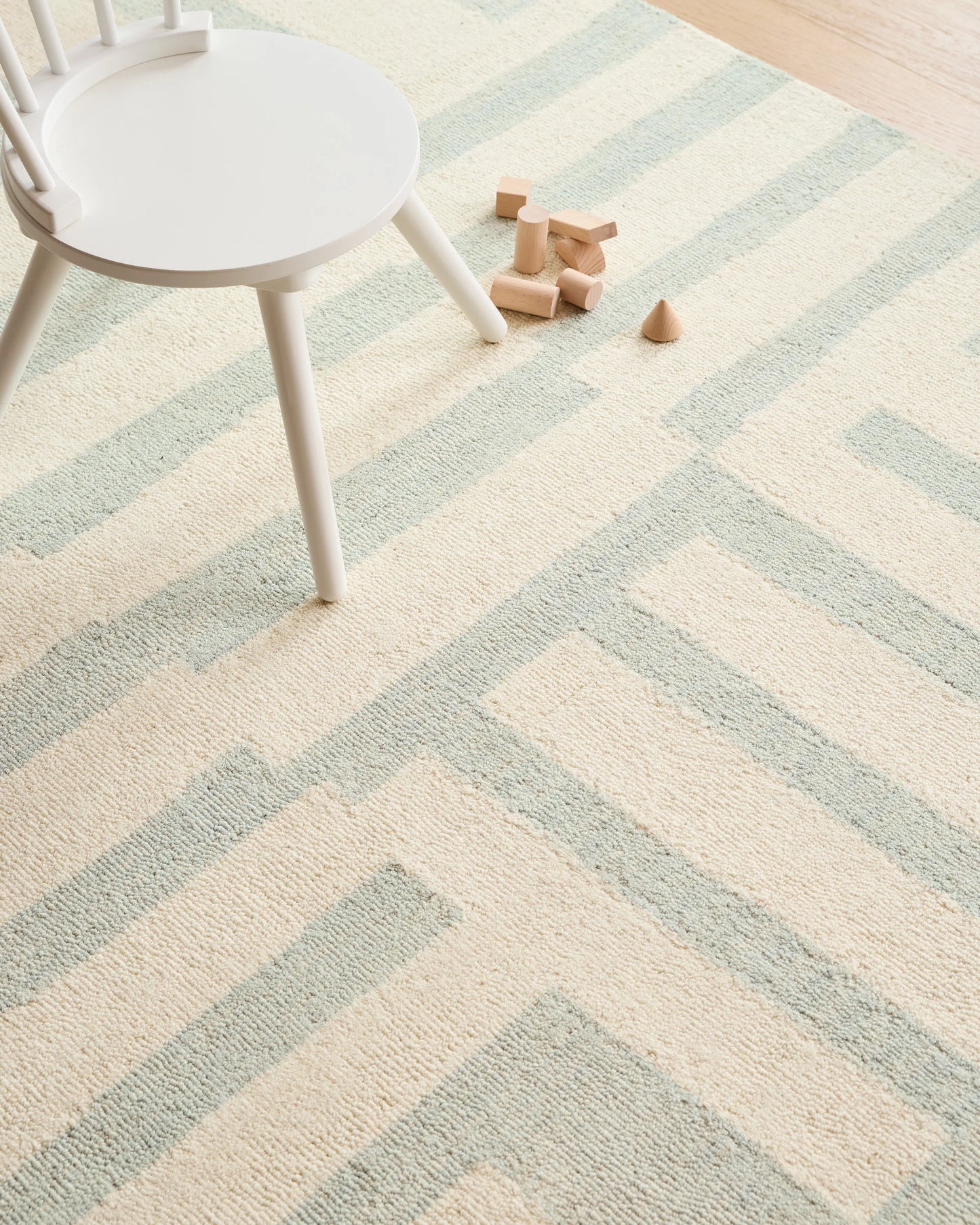 Jack Hand-Tufted Wool Rug - 3'6" x 5'6" / Blue