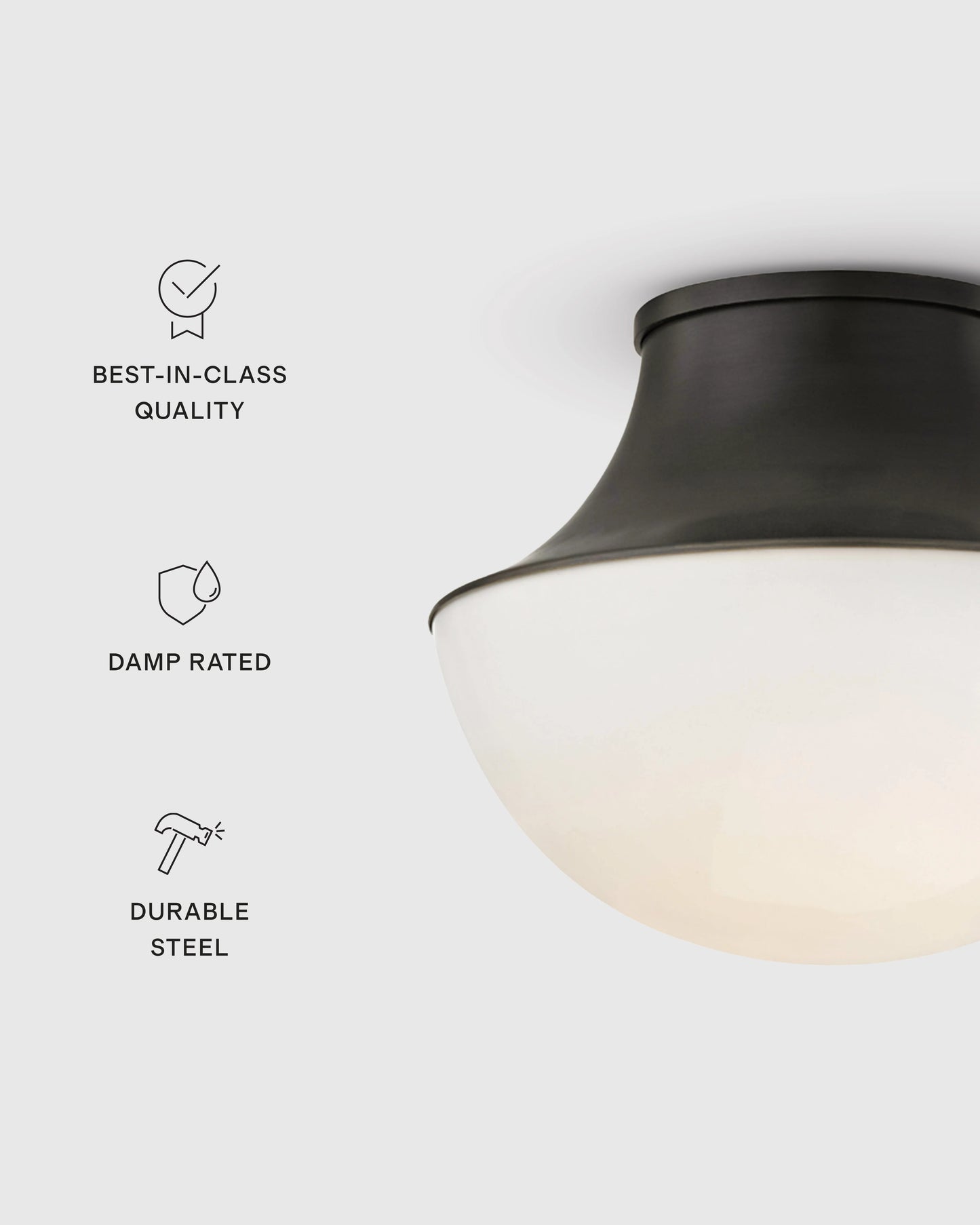 Drop Steel Flush Mount - One Size / Brass