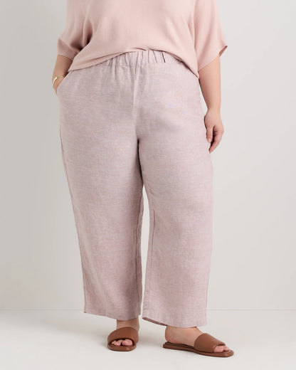 100% European Linen Pants - 1X / Bayberry Olive