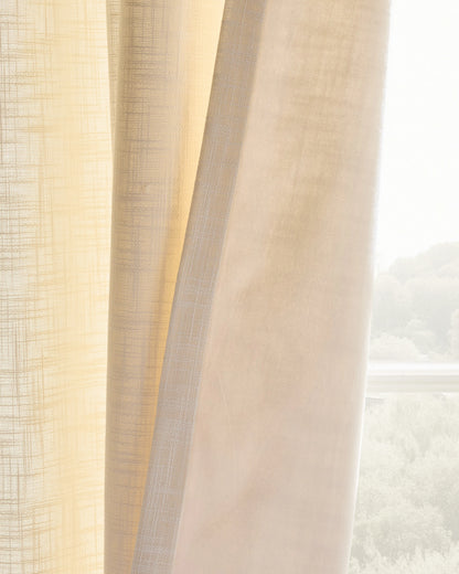 Textured Cotton Curtain - 48x84 / Ivory
