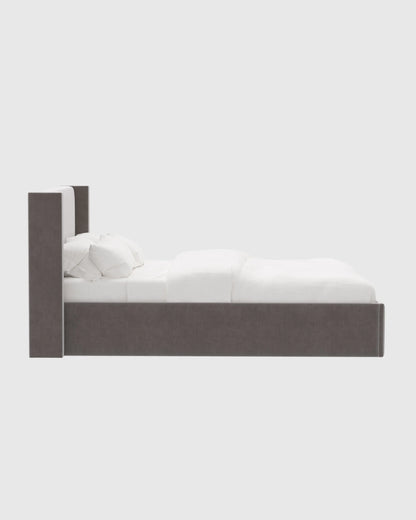 Wingback Bed in Performance Velvet - Full / Butterscotch