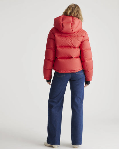 Responsible Down Cropped Puffer Jacket - XS / Shiny Black