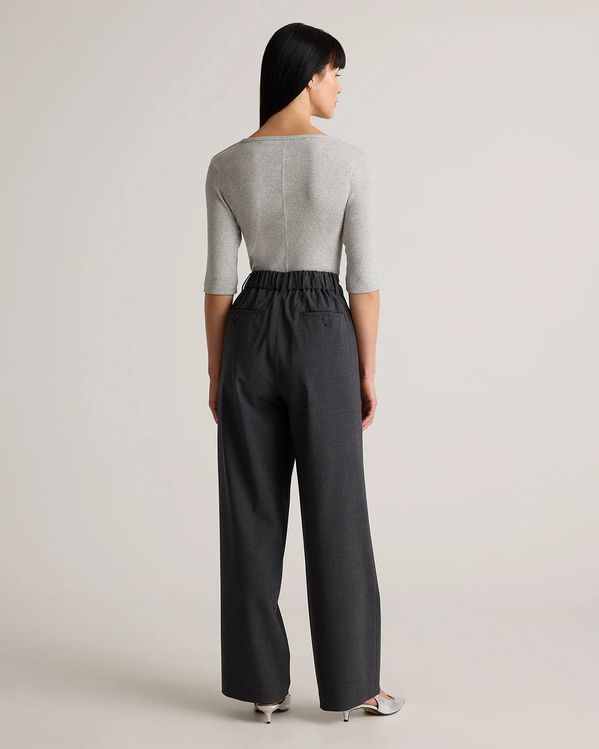 Italian Wool Pleated Trouser - 0 / Black