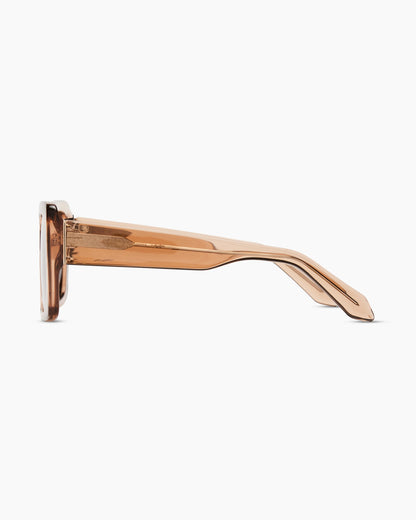 Cartagena Polarized Acetate Sunglasses - One Size / Clear Taupe with Brown lens