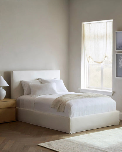 Slipcover Bed in Performance Linen - Full / Ivory