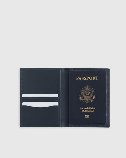 Nappa Leather RFID Blocking Passport Holder - One Size / Cherry Red