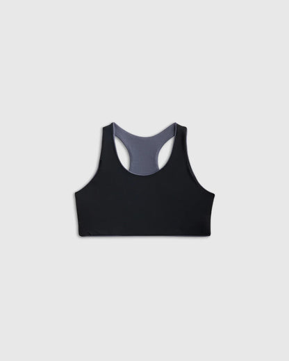 Girls Ultra-Form Reversible Racerback Bra 2-Pack - 6 / Black/Blue Fog