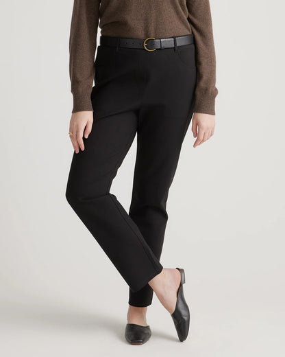 Ultra-Stretch Ponte Straight Leg 4-Pocket Pants - XS / Black