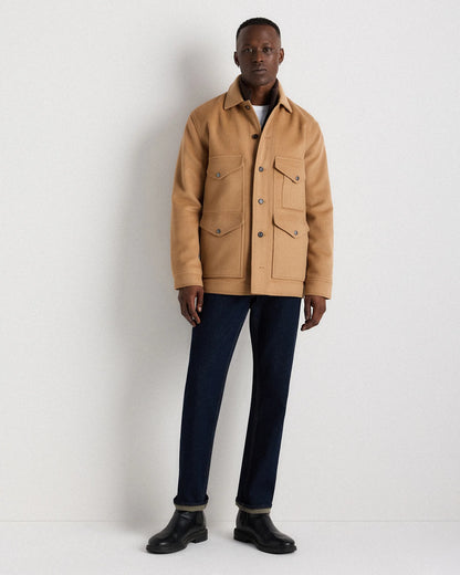 Wool Cashmere Field Jacket - S / Heather Grey