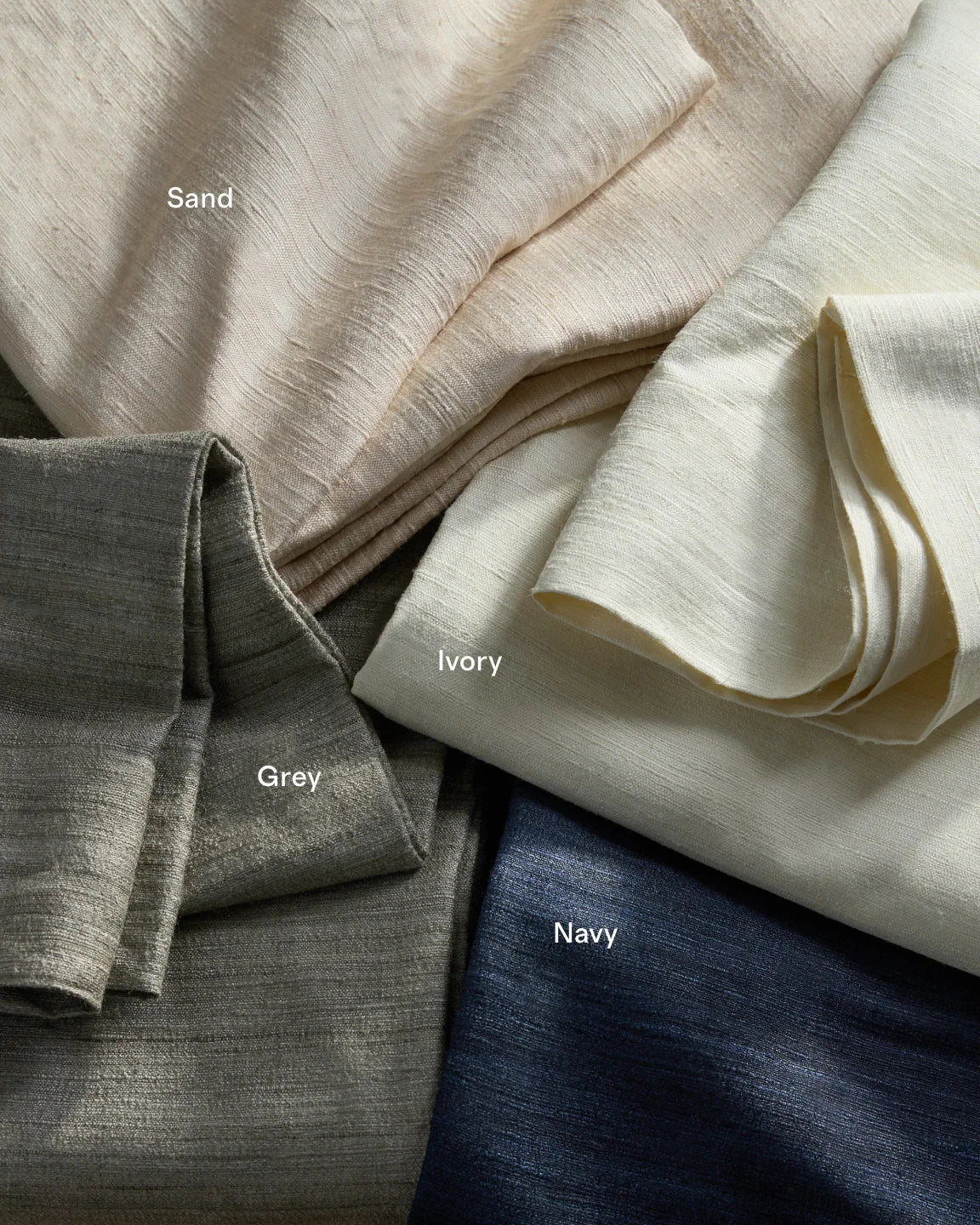 Raw Silk Room Darkening Curtain - Single Panel - 48x84 / Ivory