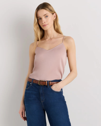 Washable Stretch Silk V-Neck Cami - XS / Ivory