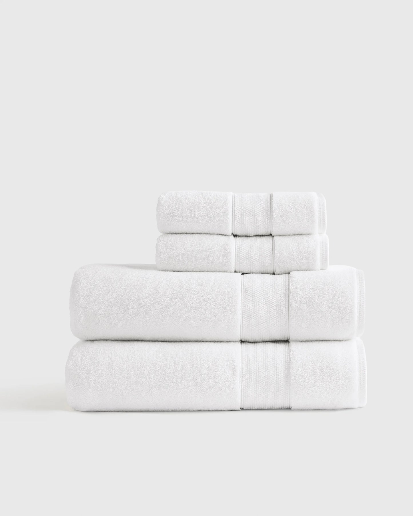 Classic Organic Turkish Cotton Bath Sheet Bundle (4 pieces) - One Size / White
